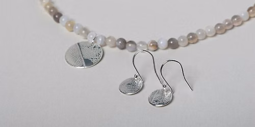 Create Your Own Silver Textured Pendant & Gemstone Necklace!