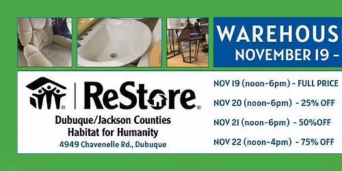 ReStore Warehouse Sale