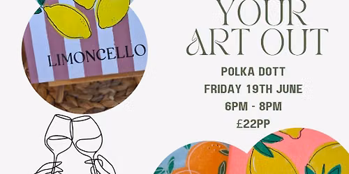 Paint & Sip Mediterranean Inspired Evening 19th June 6pm - 8pm with option to add Graze Box