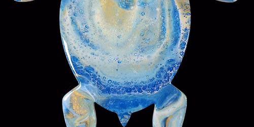 Sea Turtle Fluid Art Acrylic Pouring