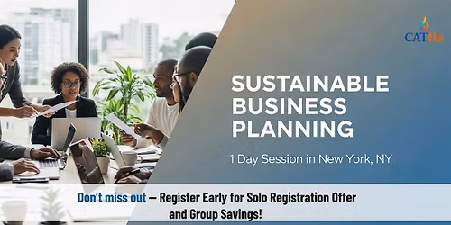 Sustainable Business Planning: 1 Day Session in New York, NY