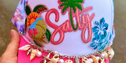 \u2728POP UP\u2728 Custom Hat\/Bag\/Koozie Bar with Rhinestone Mermaid Creations! \ud83d\udc95\u2728\ud83d\udc8e\ud83e\udddc\ud83c\udffc\u200d\u2640\ufe0f