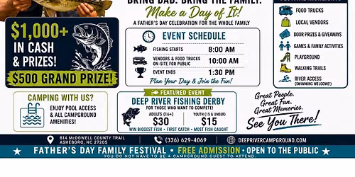 Father's Day Family Festival at Deep River Campground \ud83c\udfa3\ud83c\udfc6