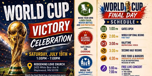 World Cup Final Day Watch Party!