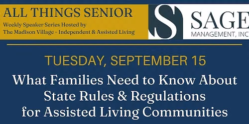 All Things Senior - The Madison Village Weekly Speaker Series