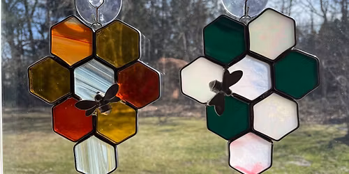 Stained Glass Honeycomb with Bee @ Stallings Stained Glass