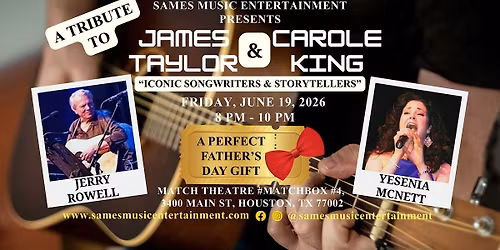 A Tribute to James Taylor & Carole King: \u201cIconic Songwriters & Stories"