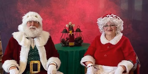Pix with Santa & Mrs Claus & Christmas village