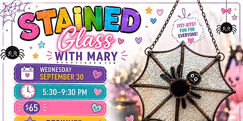 Stained Glass with Mary-ITSY BITSY SPIDER