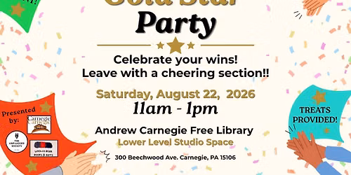 The Unplugged Society & Woolly Bear Books present: The GOLD STAR Party!