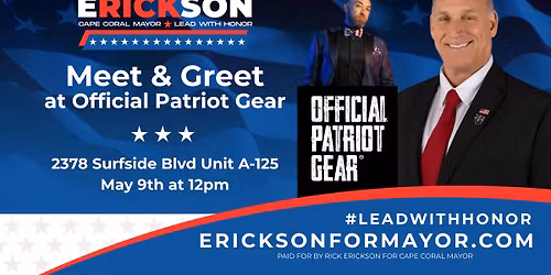 Erickson for Mayor Meet & Greet at OPG