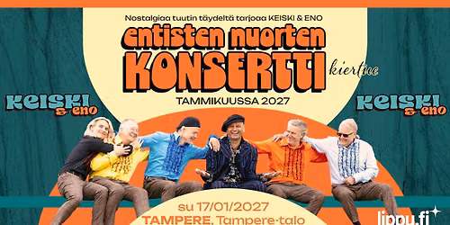 Entisten nuorten konsertti su 17.1.2027 Tampere, Tampere-talo (pieni sali)