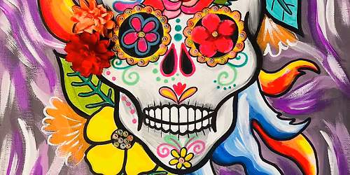 Soul Sisters Art Workshop @ the Boathouse Cafe, Kemptville ON_SUGAR SKULL PAINTING