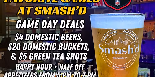 Monday Night Football at Smash\u2019d!