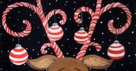 Paint Night! Candy Cane Reindeer