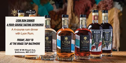 Lyon Rum Dinner at The Brass Tap Baltimore \u2014 A Four-Course Tasting Experie