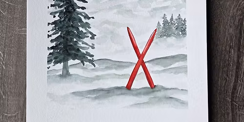 January Watercolor Paint N Sip