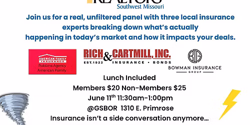 The Good, The Bad & The Ugly of Property Insurance Lunch & Learn