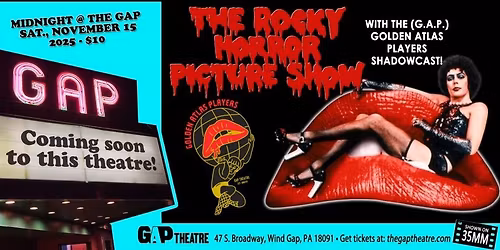 MIDNIGHTS @ THE GAP: THE ROCKY HORROR PICTURE SHOW (1975) in 35mm