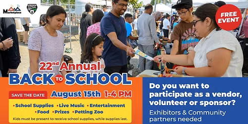 22nd Annual Back to School Bash \ud83c\udf92