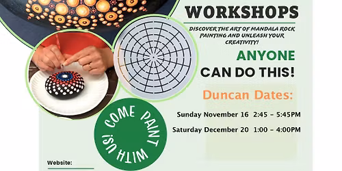 Mandala Rock Painting Workshop - Duncan