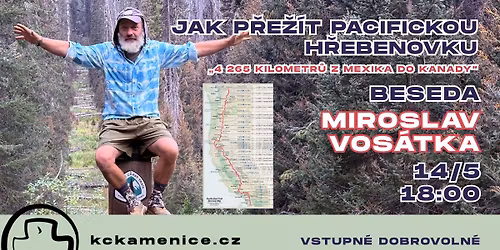 Miroslav Vos\u00e1tka \u2013 jak p\u0159e\u017e\u00edt Pacifickou h\u0159ebenovku \u2013 beseda | KC Kamenice