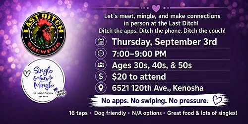 Single & here to Mingle Event at Last Ditch Brewpub