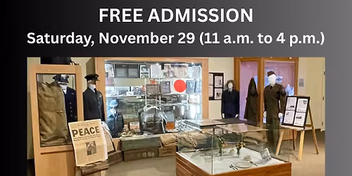 Free Admission - War & the Peace Special Exhibit