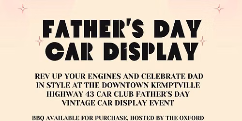 Cars & Canvas: Father’s Day in Downtown Kemptville