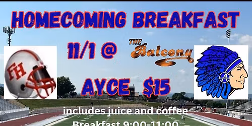 Homecoming Breakfast @ The Balcony 