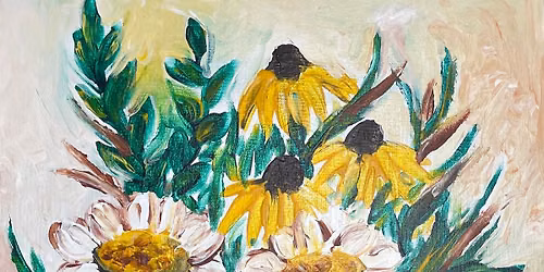 \ud83c\udf3bSunflowers & Sips - Finger Paint Pumpkin Bouquet Paint & Sip Class