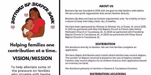Diaper Distribution: Tuscaloosa- Friendship Baptist Church 