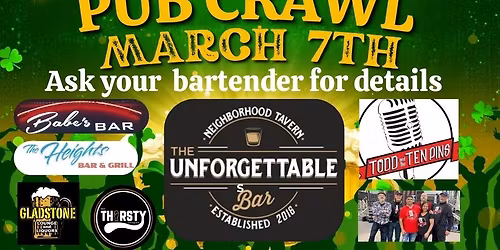 First Annual Unforgettable Bar St. Practice Day Pub Crawl