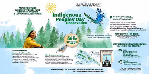 Westford's 3rd Annual Indigenous Peoples' Day Observance