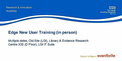 Edge New User Training (LGI, in person)
