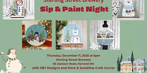 Winter Sip & Paint at Sterling Street Brewery