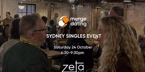 Sydney Singles Event | Zeta Bar | Saturday 24th October | 55 & over
