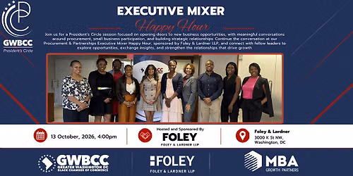 The President's Circle October Happy Hour (GWBCC&MWAA)