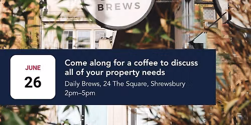 \ud83c\udfe1 \u00a31,500 flat fee offer - Shrewsbury Pop Up Event!