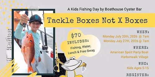 Tackle Boxes not X Boxes - Kids Fishing Day