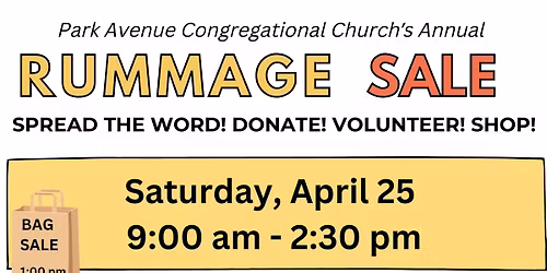 PACC Annual Rummage Sale!