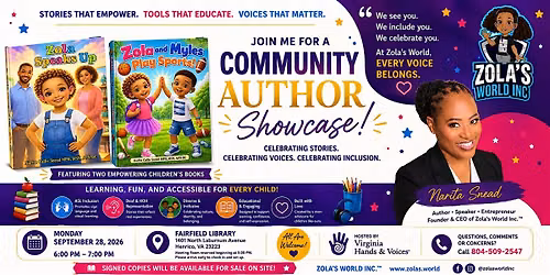 Every Voice Belongs: A Zola\u2019s World Author Showcase