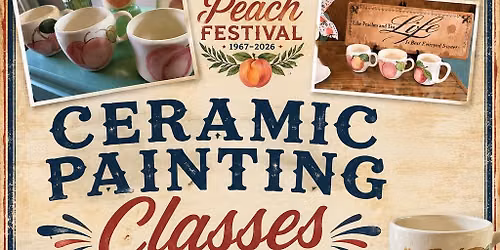 Throwback Peach Ceramic Painting Class