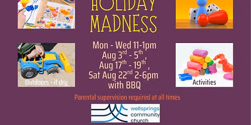 Summer Holiday Madness - Free Activities for all the family.