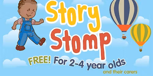 Drop in Story Stomp at Leamington Library.
