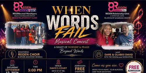 REGEN PRAISE FEAST (When Words Fail)