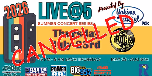 Live @ 5 Presented by Yakima Federal Saving & Loan w\/ Dr. Rock & The Sturgeons