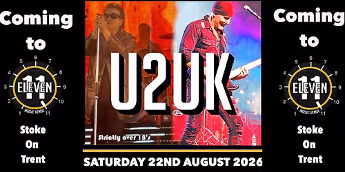 U2Uk live at Eleven Stoke on trent