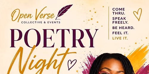 OPEN VERSE \u2014 A Monthly Poetry Night