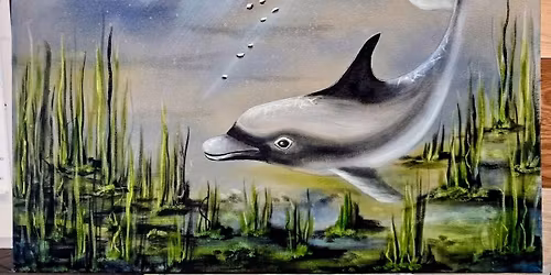Let's paint a DOLPHIN! TAPROOT BREWHOUSE PIERCETON 2PM-5PM